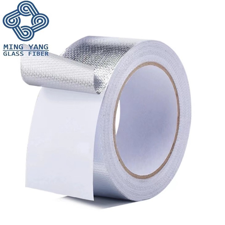 Aluglass Fabric Alu Reinforced Silver Heat Resistant Aluminum Foil Glass Fiber Insulation Tape